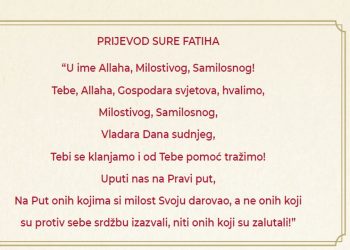 Šta nam govori sura Fatiha?