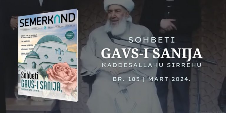 Br. 183 Sohbeti Gavs-i Sanija, kaddesallahu sirrehu